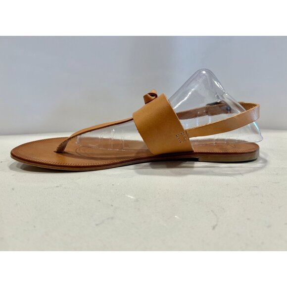 Joie A La Plage Leather T-Strap & Buckle Flat Sandal in Tan - Sz EU40 (US 9.5) - Picture 3 of 5